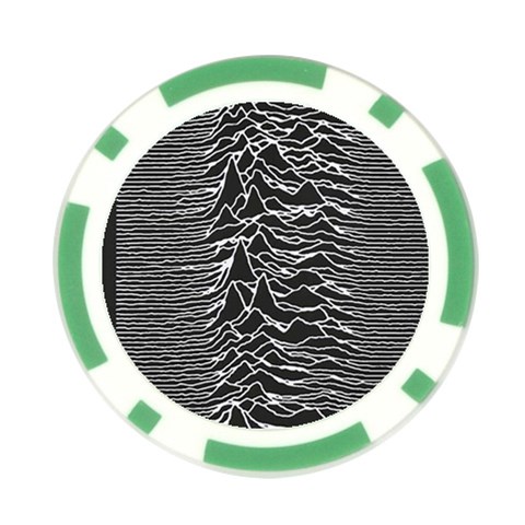 Joy Division Unknown Pleasures Pattern Poker Chip Card Guard from ArtsNow.com Front