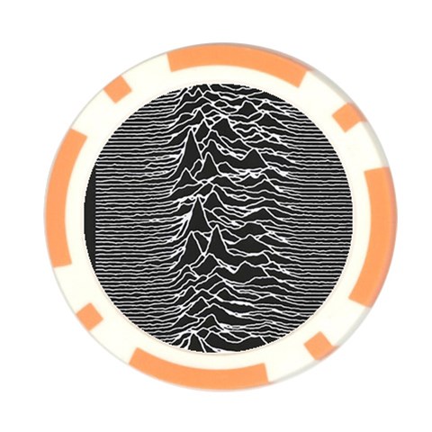 Joy Division Unknown Pleasures Pattern Poker Chip Card Guard from ArtsNow.com Front