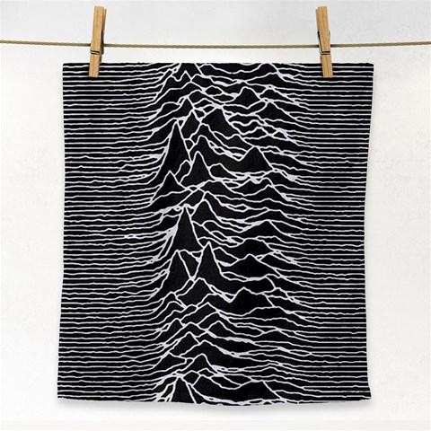 Joy Division Unknown Pleasures Pattern Face Towel from ArtsNow.com Front