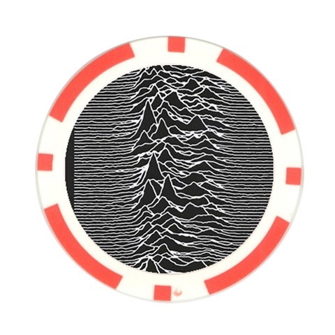 Joy Division Unknown Pleasures Pattern Poker Chip Card Guard (10 pack) from ArtsNow.com Front