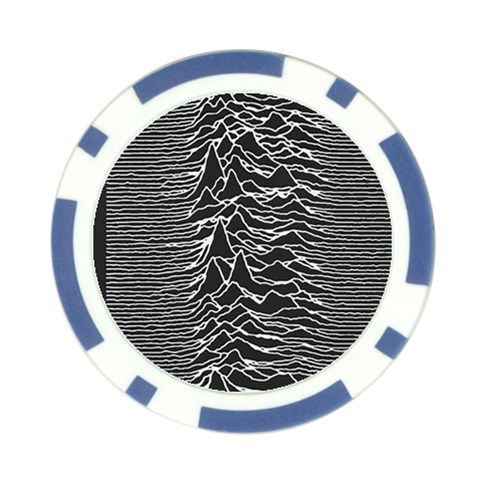 Joy Division Unknown Pleasures Pattern Poker Chip Card Guard (10 pack) from ArtsNow.com Front