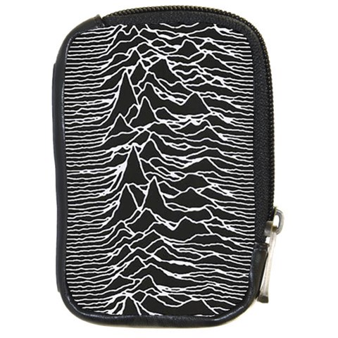 Joy Division Unknown Pleasures Pattern Compact Camera Leather Case from ArtsNow.com Front