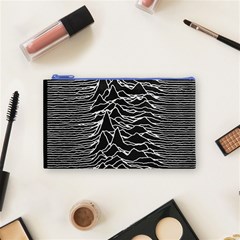 Joy Division Unknown Pleasures Pattern Cosmetic Bag (Small) from ArtsNow.com Front