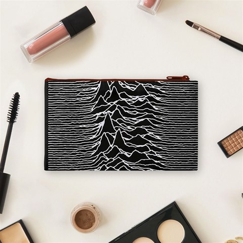 Joy Division Unknown Pleasures Pattern Cosmetic Bag (Small) from ArtsNow.com Back