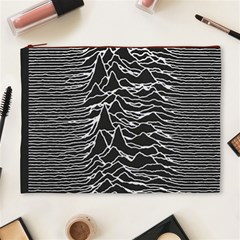 Joy Division Unknown Pleasures Pattern Cosmetic Bag (XL) from ArtsNow.com Front