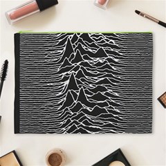 Joy Division Unknown Pleasures Pattern Cosmetic Bag (XL) from ArtsNow.com Front