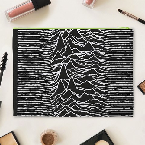 Joy Division Unknown Pleasures Pattern Cosmetic Bag (XL) from ArtsNow.com Back