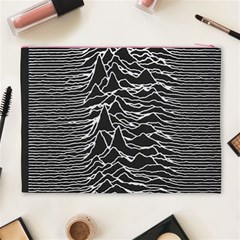 Joy Division Unknown Pleasures Pattern Cosmetic Bag (XL) from ArtsNow.com Back