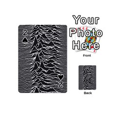 Joy Division Unknown Pleasures Pattern Playing Cards 54 (Mini) from ArtsNow.com Front - Spade2