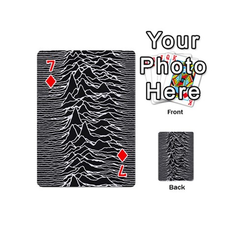 Joy Division Unknown Pleasures Pattern Playing Cards 54 (Mini) from ArtsNow.com Front - Diamond7