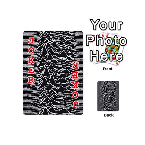 Joy Division Unknown Pleasures Pattern Playing Cards 54 (Mini) from ArtsNow.com Front - Joker2