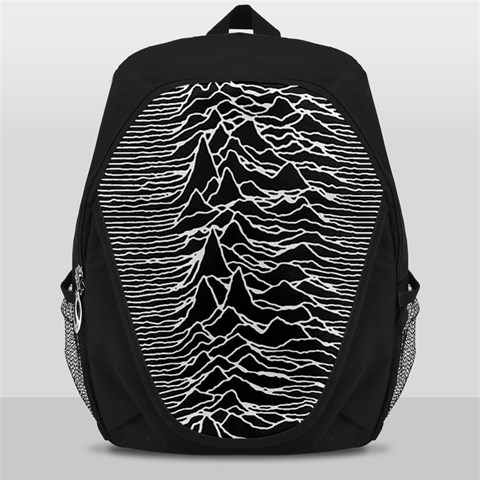 Joy Division Unknown Pleasures Pattern Backpack Bag from ArtsNow.com Front