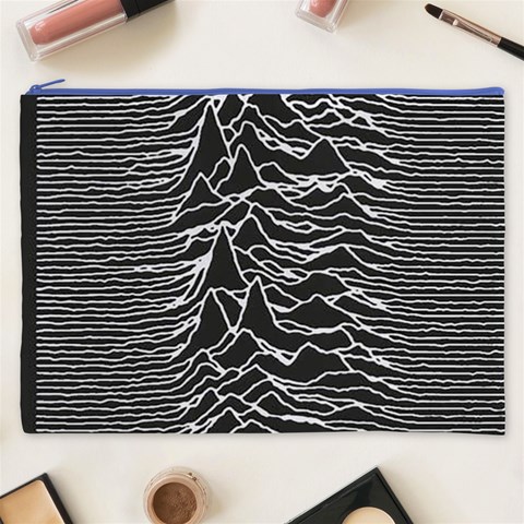 Joy Division Unknown Pleasures Pattern Cosmetic Bag (XXXL) from ArtsNow.com Front