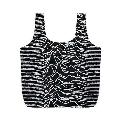 Joy Division Unknown Pleasures Pattern Full Print Recycle Bag (M) from ArtsNow.com Front