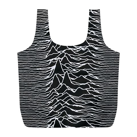 Joy Division Unknown Pleasures Pattern Full Print Recycle Bag (L) from ArtsNow.com Front