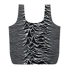 Joy Division Unknown Pleasures Pattern Full Print Recycle Bag (L) from ArtsNow.com Front