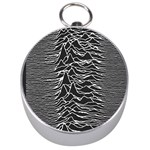 Joy Division Unknown Pleasures Pattern Silver Compass
