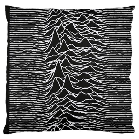 Joy Division Unknown Pleasures Pattern Large Flano Cushion Case (One Side) from ArtsNow.com Front