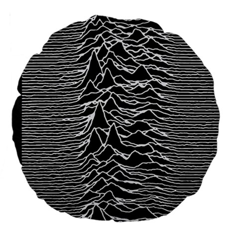 Joy Division Unknown Pleasures Pattern Large 18  Premium Flano Round Cushion  from ArtsNow.com Front
