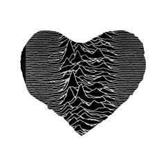 Joy Division Unknown Pleasures Pattern Standard 16  Premium Flano Heart Shape Cushion  from ArtsNow.com Back