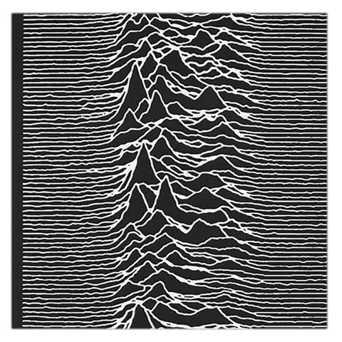 Joy Division Unknown Pleasures Pattern Large Satin Scarf (Square) from ArtsNow.com Front
