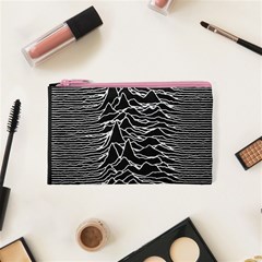 Joy Division Unknown Pleasures Pattern Cosmetic Bag (XS) from ArtsNow.com Front