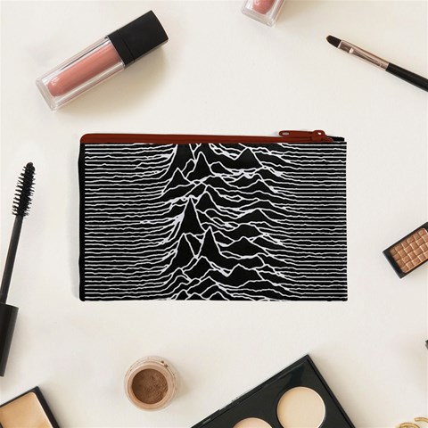 Joy Division Unknown Pleasures Pattern Cosmetic Bag (XS) from ArtsNow.com Back