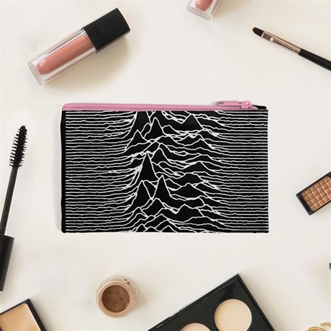 Joy Division Unknown Pleasures Pattern Cosmetic Bag (XS) from ArtsNow.com Back