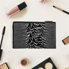 Joy Division Unknown Pleasures Pattern Cosmetic Bag (XS) from ArtsNow.com Back