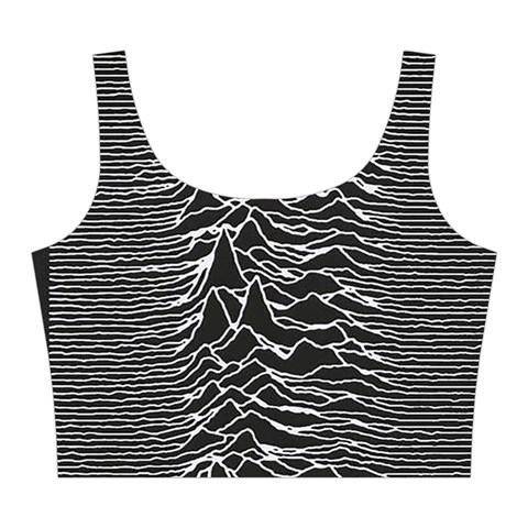 Joy Division Unknown Pleasures Pattern Midi Sleeveless Dress from ArtsNow.com Top Front