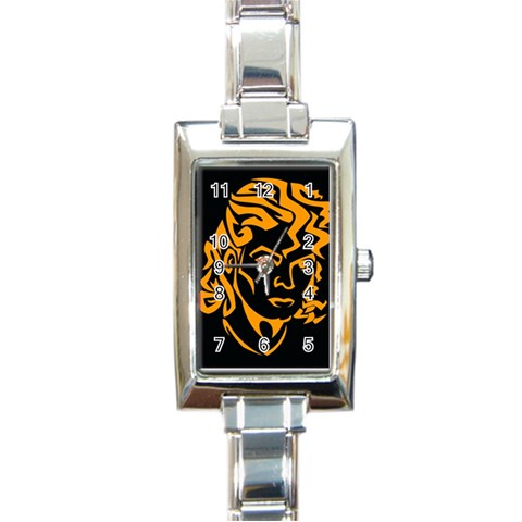 Michael Jackson the King of Pop Rectangle Italian Charm Watch from ArtsNow.com Front
