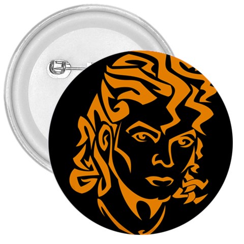 Michael Jackson the King of Pop 3  Button from ArtsNow.com Front