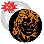 Michael Jackson the King of Pop 3  Button (10 pack)