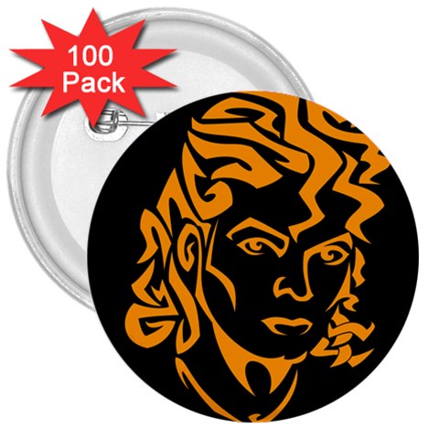 Michael Jackson the King of Pop 3  Button (100 pack) from ArtsNow.com Front