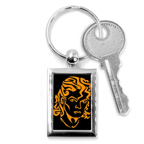 Michael Jackson the King of Pop Key Chain (Rectangle) from ArtsNow.com Front