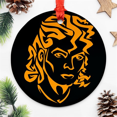 Michael Jackson the King of Pop Round Ornament (Two Sides) from ArtsNow.com Back