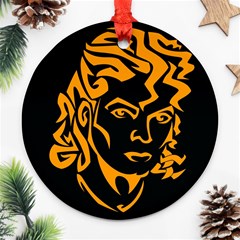 Michael Jackson the King of Pop Round Ornament (Two Sides) from ArtsNow.com Back