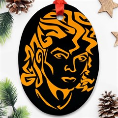 Michael Jackson the King of Pop Oval Ornament (Two Sides) from ArtsNow.com Back