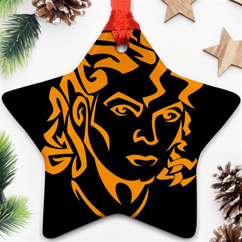 Michael Jackson the King of Pop Star Ornament (Two Sides) from ArtsNow.com Front