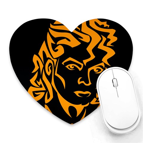 Michael Jackson the King of Pop Heart Mousepad from ArtsNow.com Front