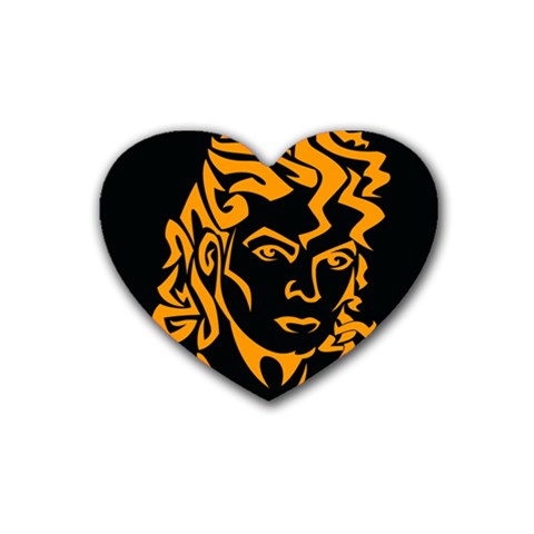 Michael Jackson the King of Pop Rubber Coaster (Heart) from ArtsNow.com Front