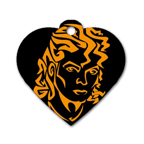 Michael Jackson the King of Pop Dog Tag Heart (One Side) from ArtsNow.com Front