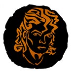 Michael Jackson the King of Pop Large 18  Premium Flano Round Cushion 