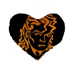 Michael Jackson the King of Pop Standard 16  Premium Flano Heart Shape Cushion 