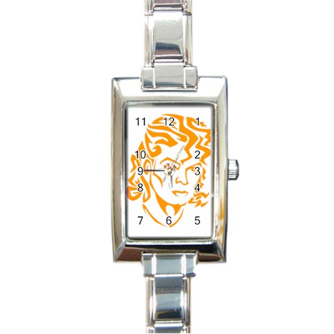 Michael Jackson Rectangle Italian Charm Watch from ArtsNow.com Front