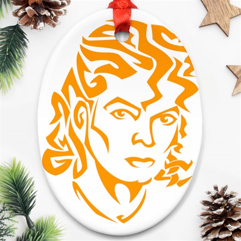 Michael Jackson Ornament (Oval) from ArtsNow.com Front