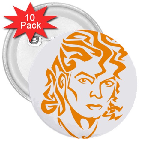 Michael Jackson 3  Button (10 pack) from ArtsNow.com Front