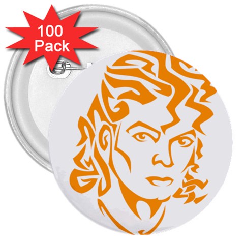 Michael Jackson 3  Button (100 pack) from ArtsNow.com Front