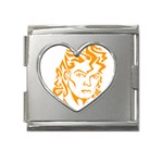 Michael Jackson Mega Link Heart Italian Charm (18mm)