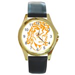 Michael Jackson Round Gold Metal Watch